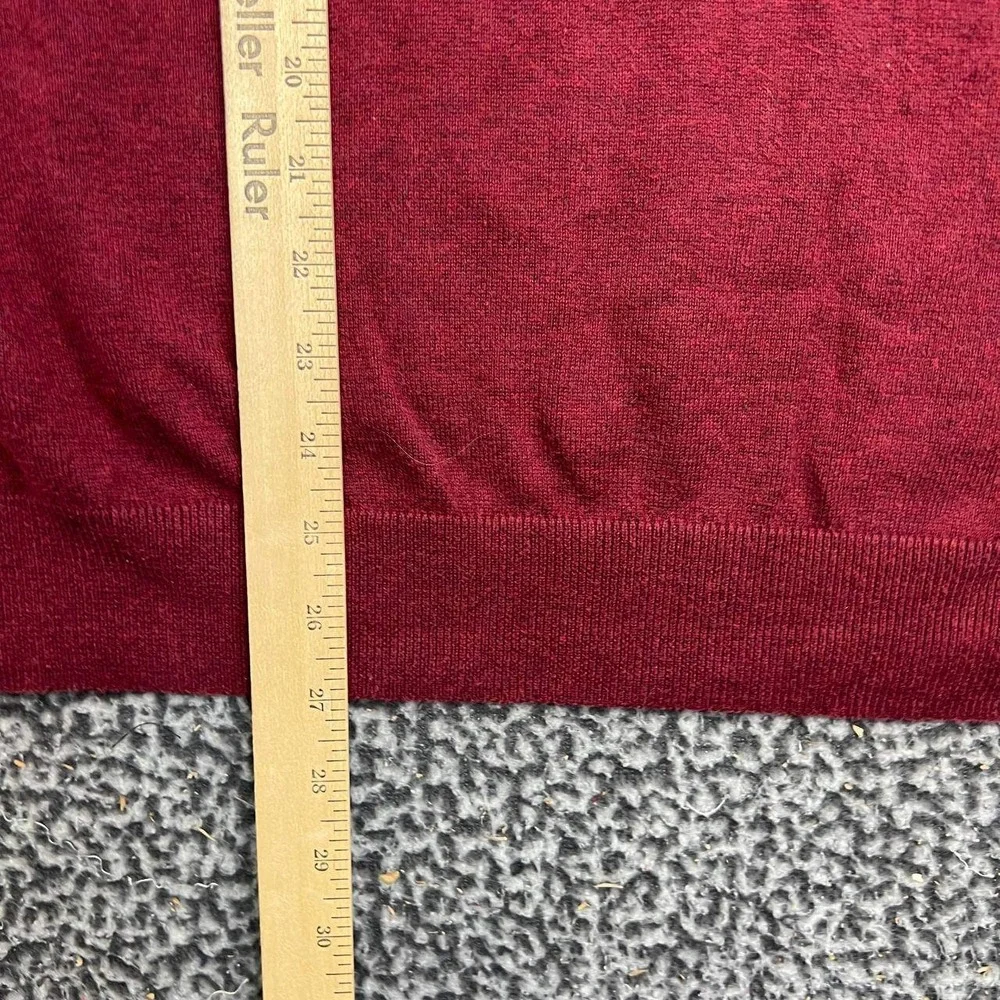 Vineyard Vines Sweater Men Large Red Cotton 1/4 Zip Pullover L